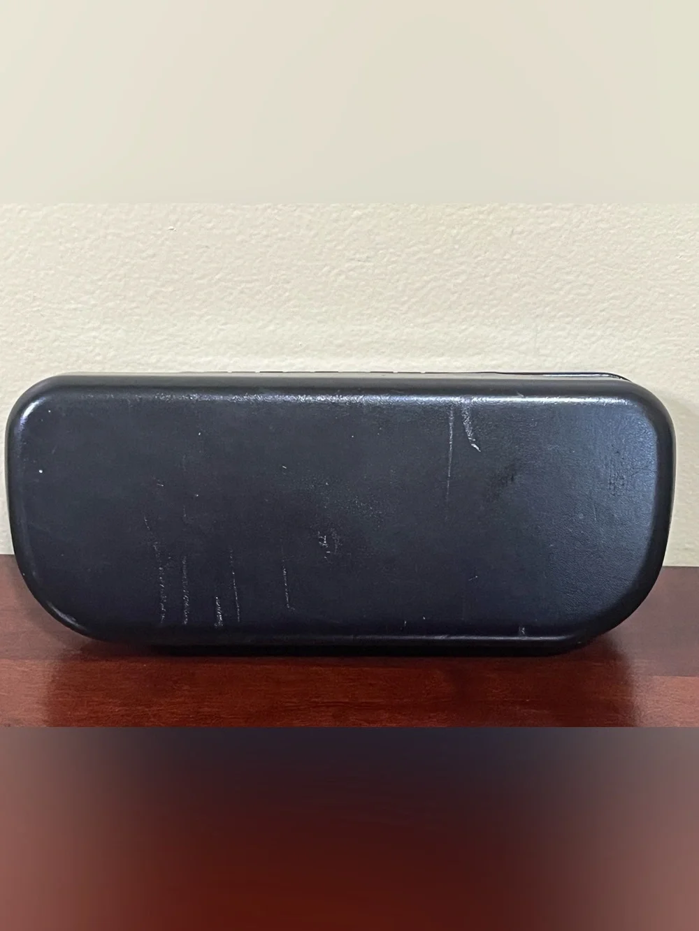 Coach Black Leather Eyewear Case with Embossed Logo
